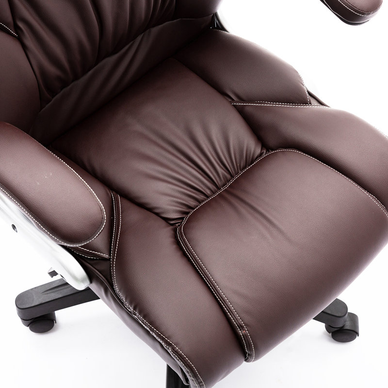 Inbox Zero Dolci Polyurethane Executive Chair, Brown