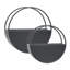 Ensemble de 2 pots à fleurs muraux en métal - fer noir, pots à fleurs ronds suspendus pour la maison et le jardin, supports à plantes muraux décoratifs 12 "et 10"