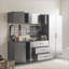 Armoires, ensemble de garage 6 pièces gris anthracite | L 96 x H 79 x P 20 | Contemporain | Bois