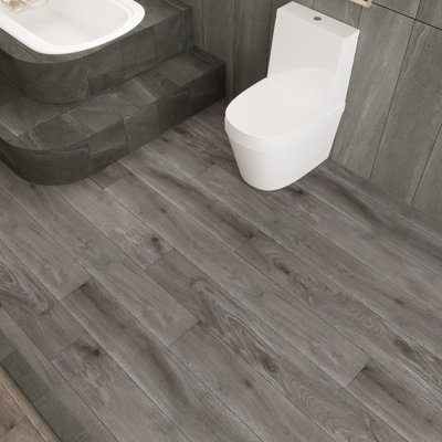 7" x 60" x 6mm Oak Click Lock SPC Luxury Vinyl Plank