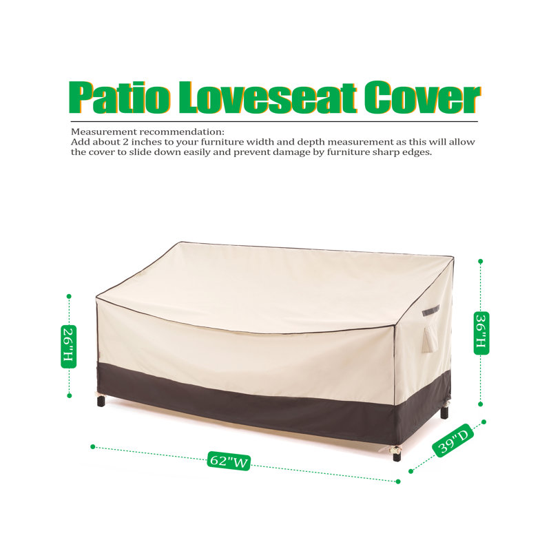 Housse pour canapé d'extérieur imperméable de qualité supérieure: tissu dernier cri anti-déchirure, garantie de 3 ans