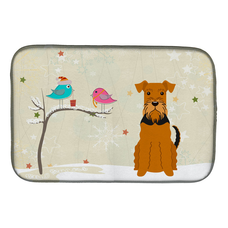 Tapis de noël entre amis airedale