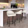 Aoibh Swivel Upholstered Counter Stool with Metal Frame