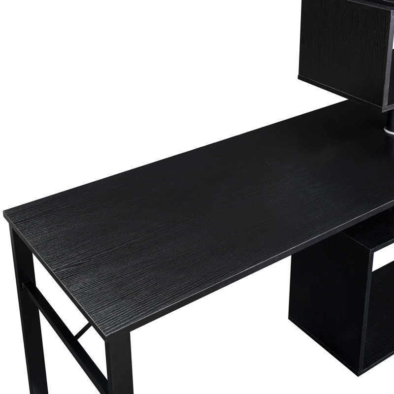 Bureau en L réversible Pritika Jenniffer, Noir