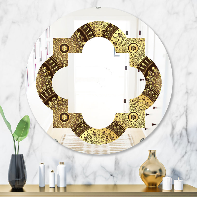 Miroir mural Quatrefoil, 31,5 po x 31,5 po, Motif circulaire I