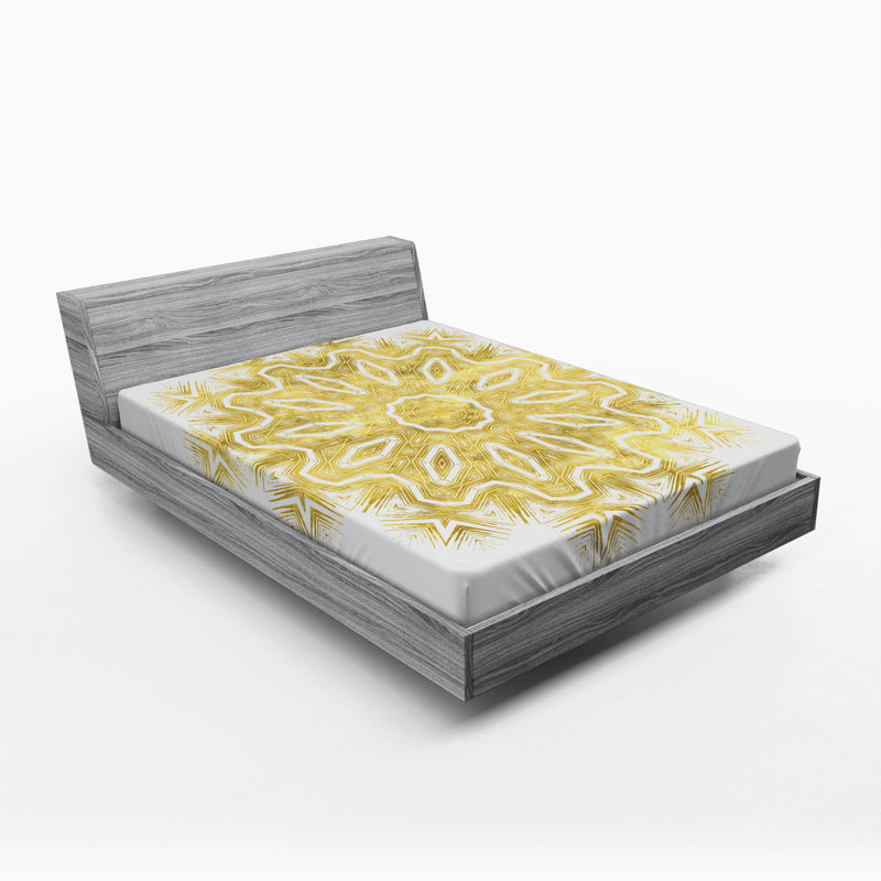 Microfiber Geometric Fitted Sheet, Full Fitted Sheet