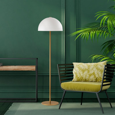 Lampe sur pied glamour avec corps en métal 15,7 x 15,7 x 60,6 pouces | Douille E27, 40 W maximum | Plaque de base: 12,2 po x 12,2 po x 0,8 po | Câble de 6,6 pi | Éclairage élégant pour le salon, la chambre à coucher ou le bureau | Design élégant e
