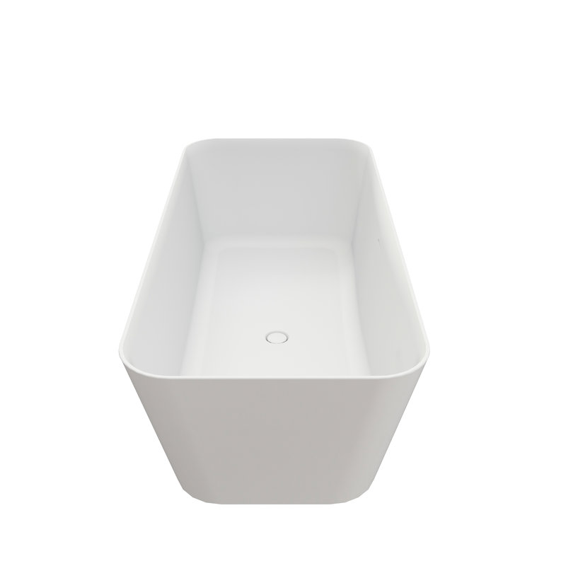 67 Inch Freestanding Solid Surface Bathtub For Deep Soak, With Elegant Matte Finish, Contour, Advanced Insulation, Ultra- Composite, Easy Maintenance, Skin-, Flawless , Installation, Spa Experience,