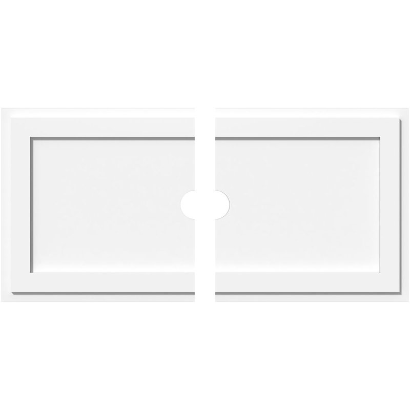 Médaillon de plafond rectangulaire rectangulaire en PVC de qualité architecturale, H 1 po x l 40 po x P 20 po