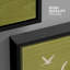 «Abstract Birds Flying Through The Green Field», impression sur toile encadrée-109881739-109881737