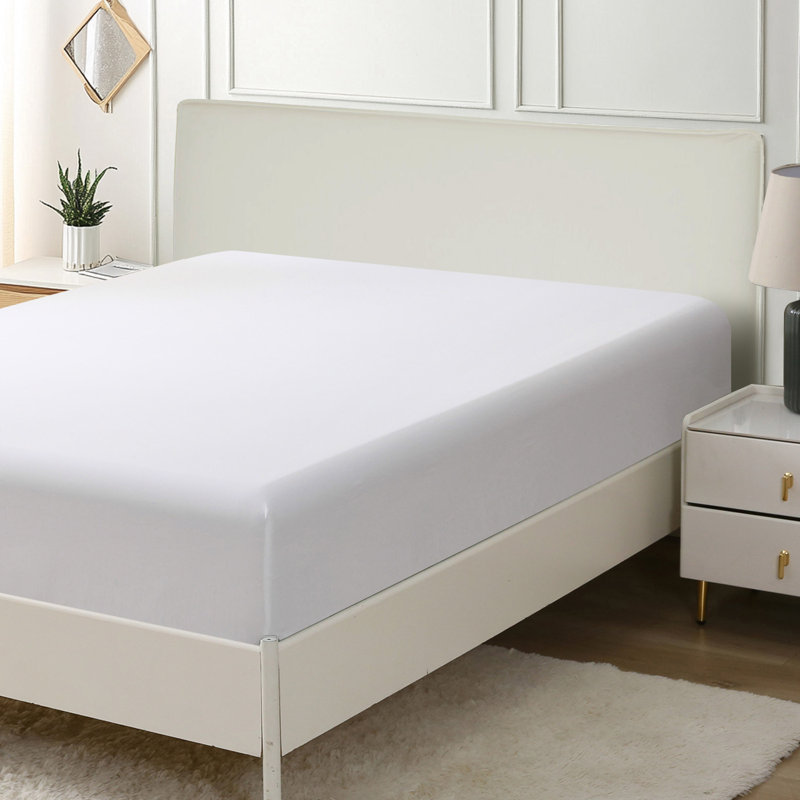 Drap-housse en microfibre ultra douce Solayne 1800 Series, Drap-housse pour taille de lit double, Blanc