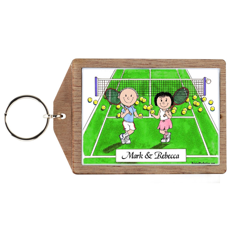 Porte-clés personnalisé Couple de tennis