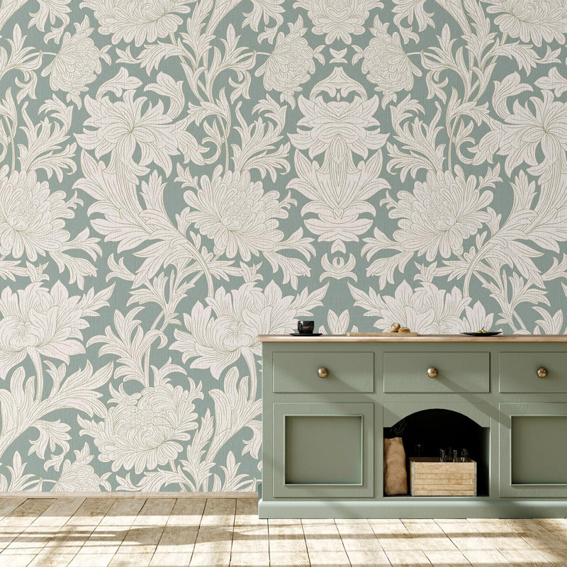 Peel & Stick Damask Border, 108" L x 144" W