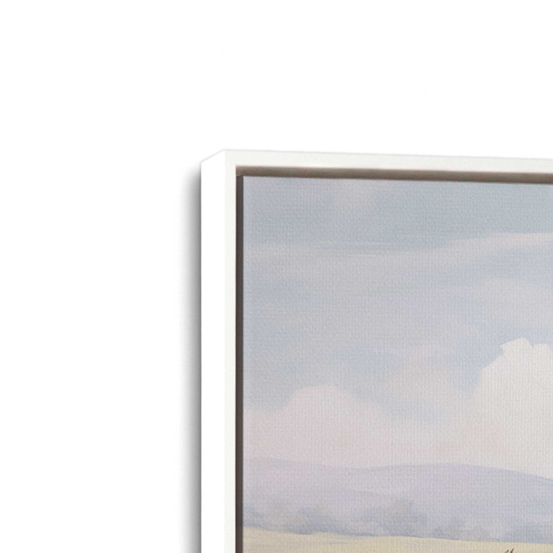 Impression sur toile Peaceful Farmhouse Meadow, Cadre blanc, H 12,75 po x l 18,75 po x P 1,75 po
