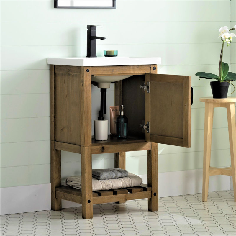 Ensemble de meuble-lavabo simple 20 po Radstock, Naturel antique