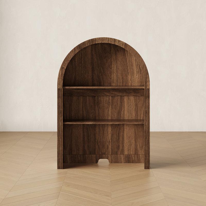 Armoire haute haute arquée, noire, Noyer