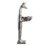 Grande figurine de maître girafe en fonte d'aluminium