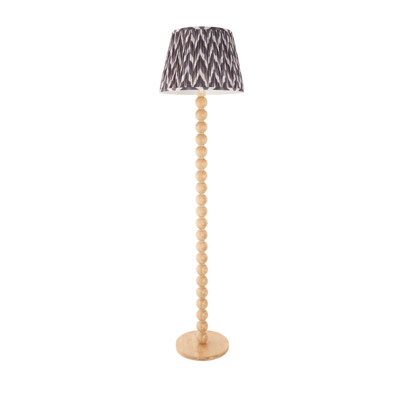 Cane 156cm Traditional Floor Lamp, Pearl Grey