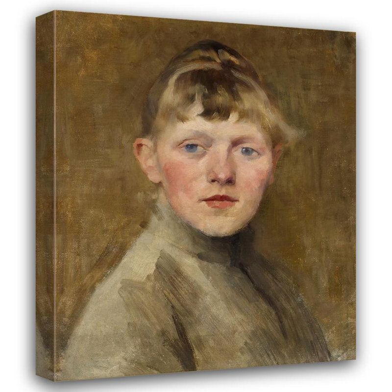 "Autoportrait" par Helene Schjerfbeck - Art sur toile tendue avec châssis, H 24 po x l 17 po