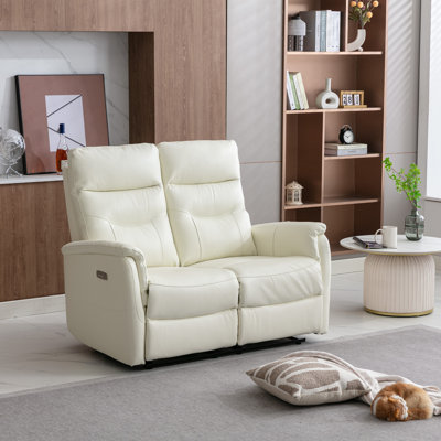 Halkuji 3 - Piece Genuine Leather Modern Upholstered Living Room