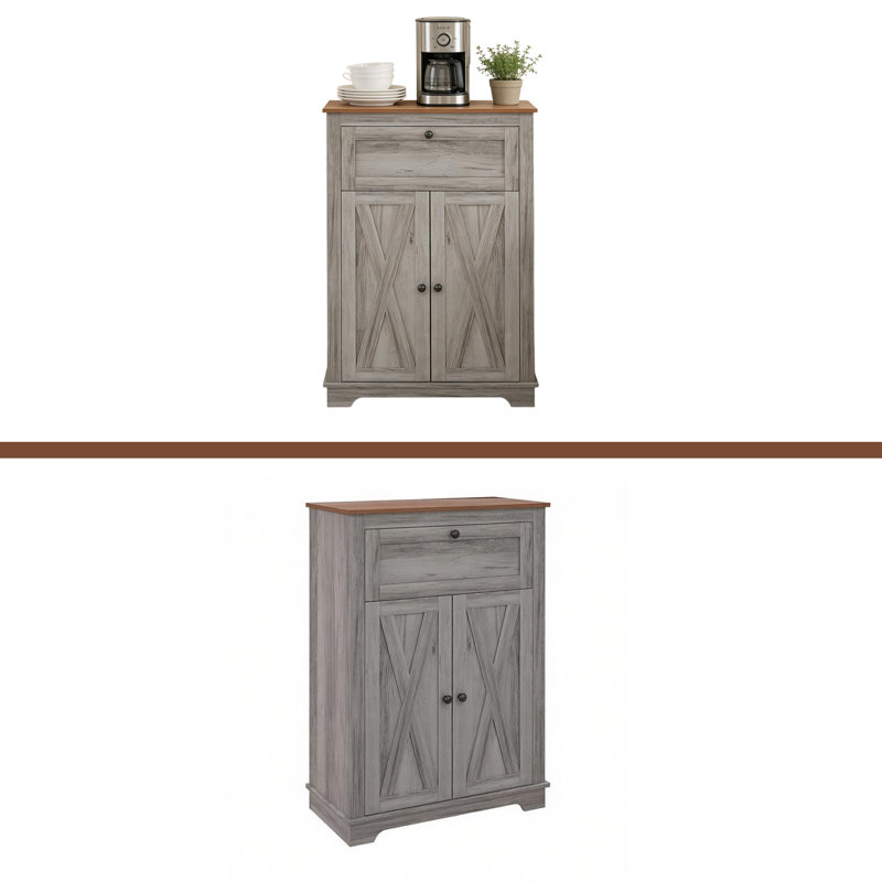 Rustic Storage Cabinet,Sideboard Storage Cabinet, Gray