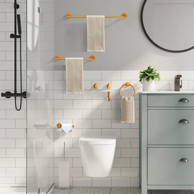 Ensemble de quincaillerie de salle de bain 6 pièces, aluminium
