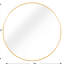 Miroir rond de salle de bain doré de 39 pouces - attrait classique avec caractéristiques avancées de finition rouille de 39 pouces pour une utilisation prolongée-118018031