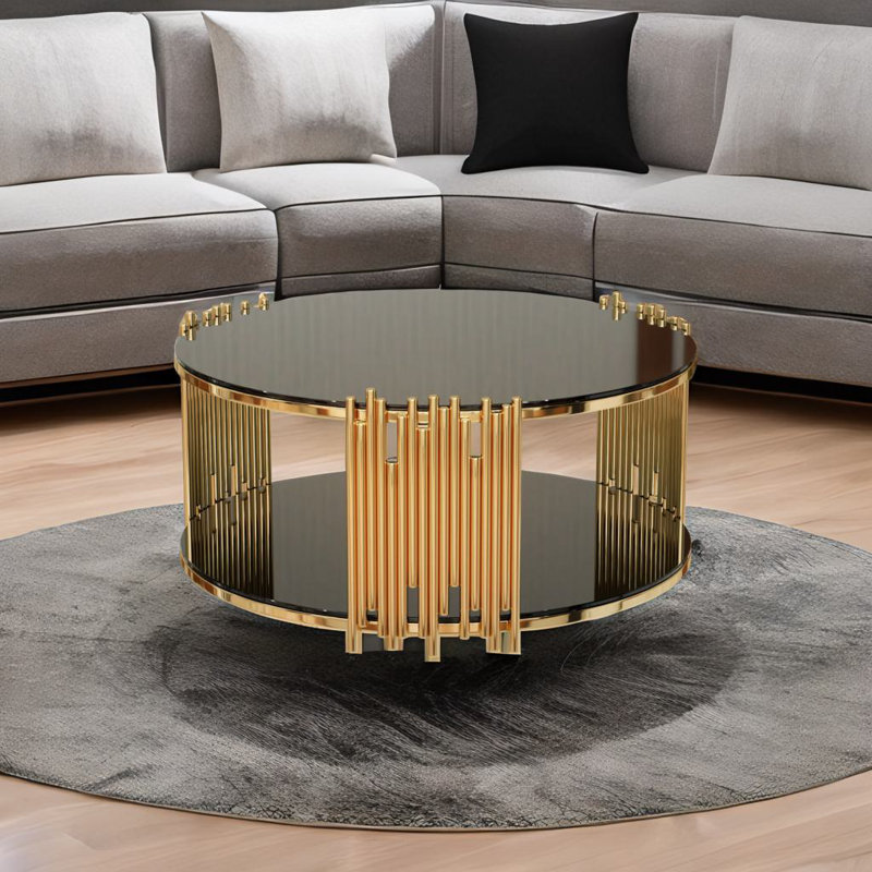 Stainless Steel Circular Coffee Table