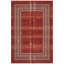 Tapis Ripple2 moderne, minimaliste, à bordure géométrique, rouge, noir, gris et blanc, antidérapant, à poils courts, pour l'intérieur et l'extérieur, adapté aux animaux domestiques, salon, chambre, salle à manger, entrée, couloir, bureau, lavable-455281945