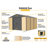Ironwood Steel Hybrid Shed Kit 10 x 12 ft. Galvanized Anthracite