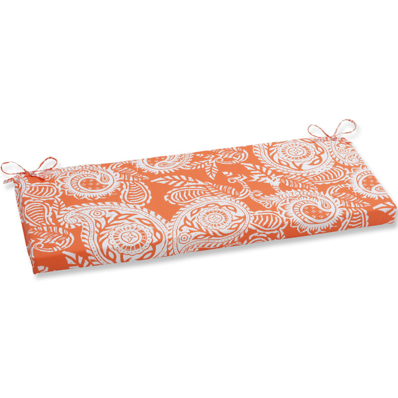 Coussin de banc d'intérieur/d'extérieur, Orange