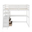 Lit mezzanine simple avec bureau et tablettes-980139248