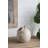 9.8X8.3X10.3" Hand-Pulled Decorative Ceramic Jug With Worn White Finish And Wire-Wrapped Handle