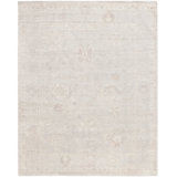 Rectangle Solid Color Hand-Knotted Wool/Cotton Area Rug in Beige