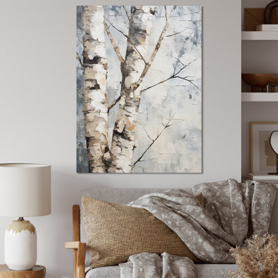 «Gray Minimalisme Sycamores Tree Shade II», reproduction sur toile