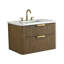 Liljan 30'' Wall-Mounted Single Bathroom Vanity with Engineered Stone Top-1238032367
