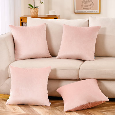 Ensemble de 4 housses de coussin en velours
