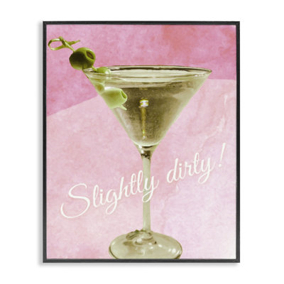 Slightly Dirty Martini Framed Giclee Art by Graffi*tee Studios
