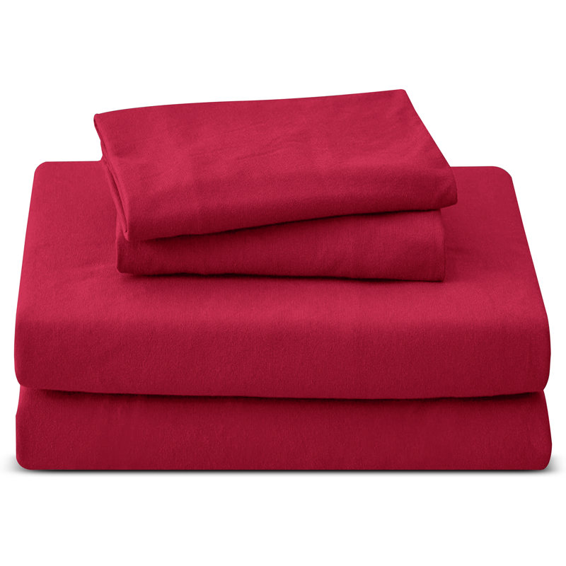 Luxury 4-Piece Microfiber Duvet Cover Complete Set, Burgundy, Single Duvet Cover + 2 Additional Pieces