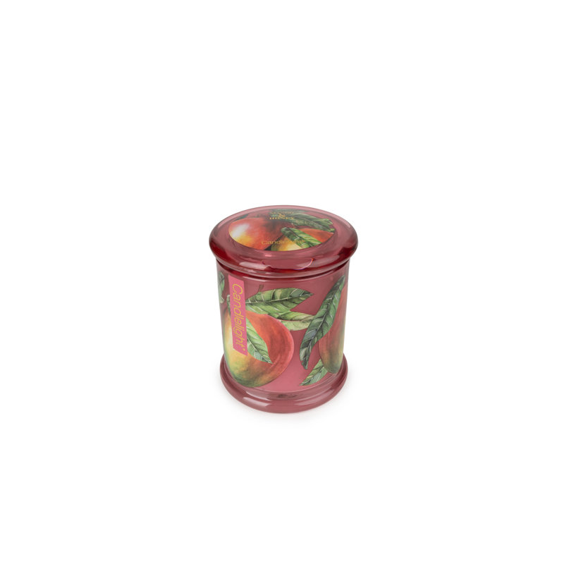 Fruity Scented Jar Candle with Glass Holder