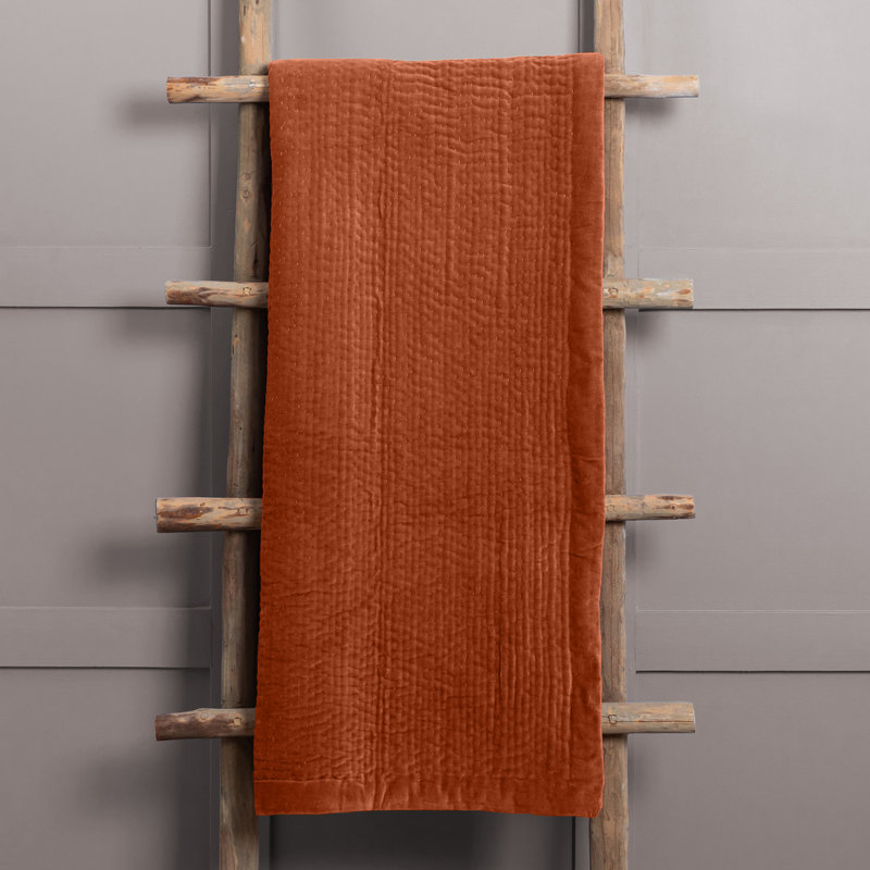 Haze Quilted Throw Blanket, Orange