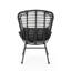 Chaise d'extérieur grise avec structure en fer et meubles à coussins imperméables avec support stable