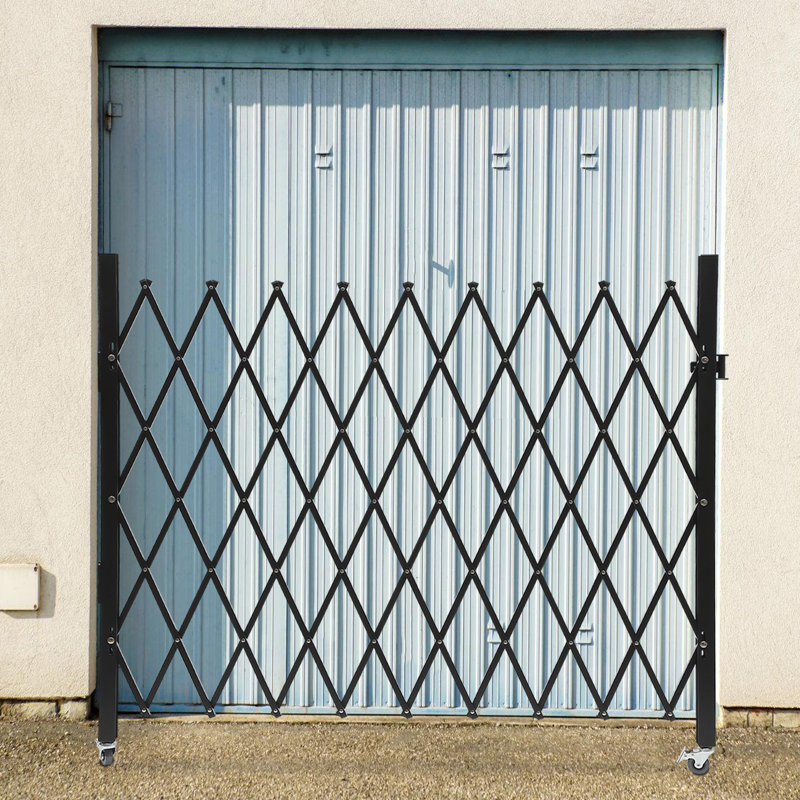 Barrière de sécurité en métal noir, L 71 po x H 48 po
