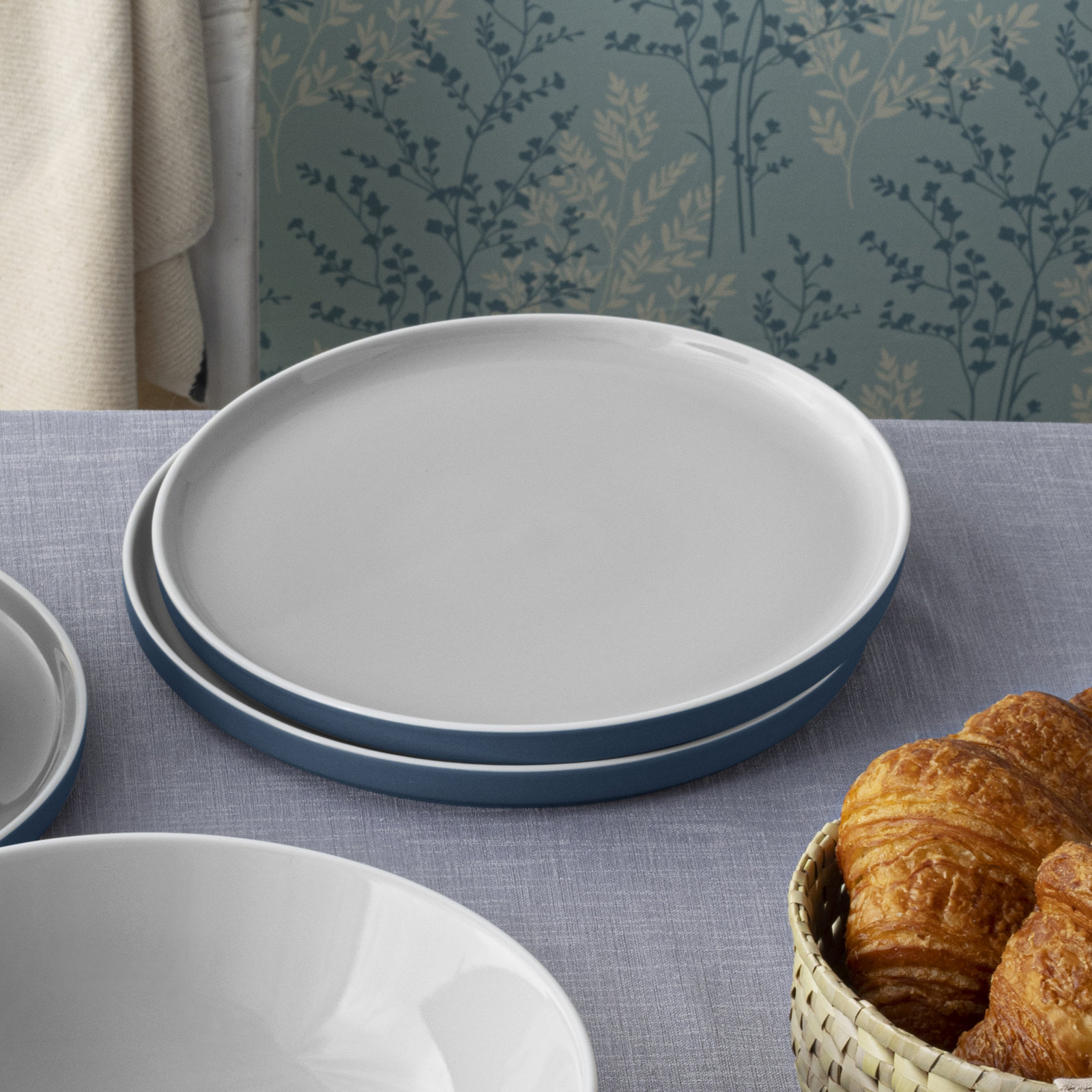 Noritake ColorTrio Set of 4 Stax Dinner Plates, 9-3/4", Blue