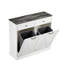 WF003- TC2-7034K Poubelle de cuisine à double porte et inclinable - Blanc
