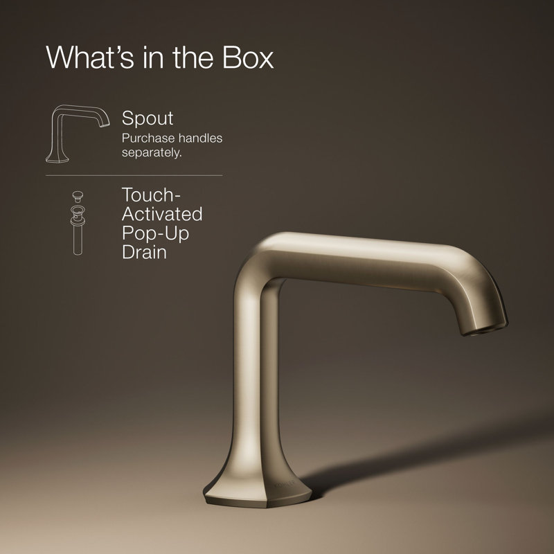 Occasion Sink with Straight Design Single Hole Bathroom Faucet with Drain Assembly, Vibrant Brushed Bronze, 4.5 LPM