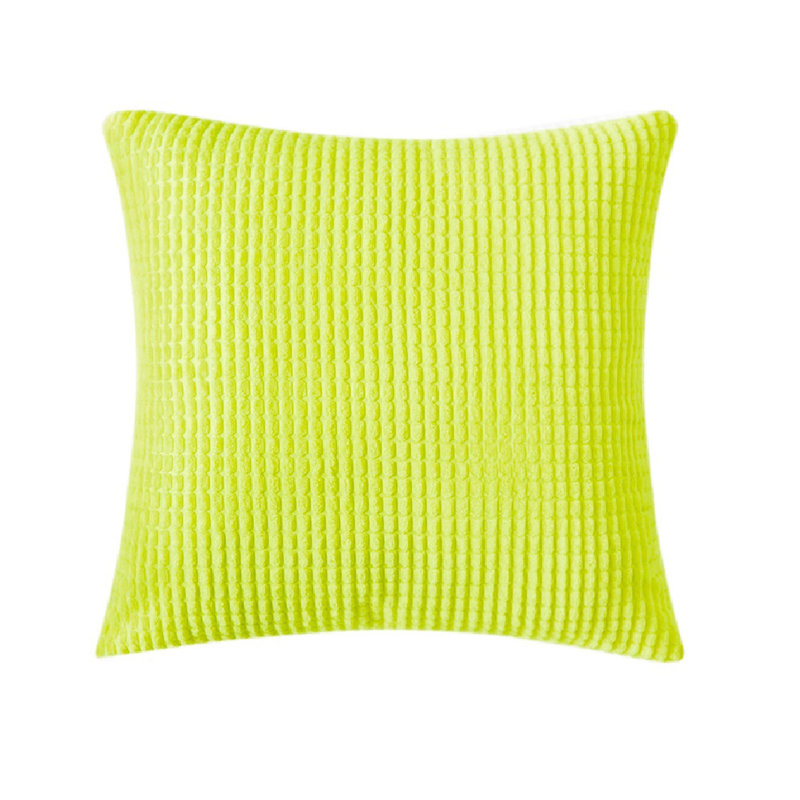 Ensemble de 4 housses de coussin en velours côtelé, Vert pomme, 18 po x 18 po