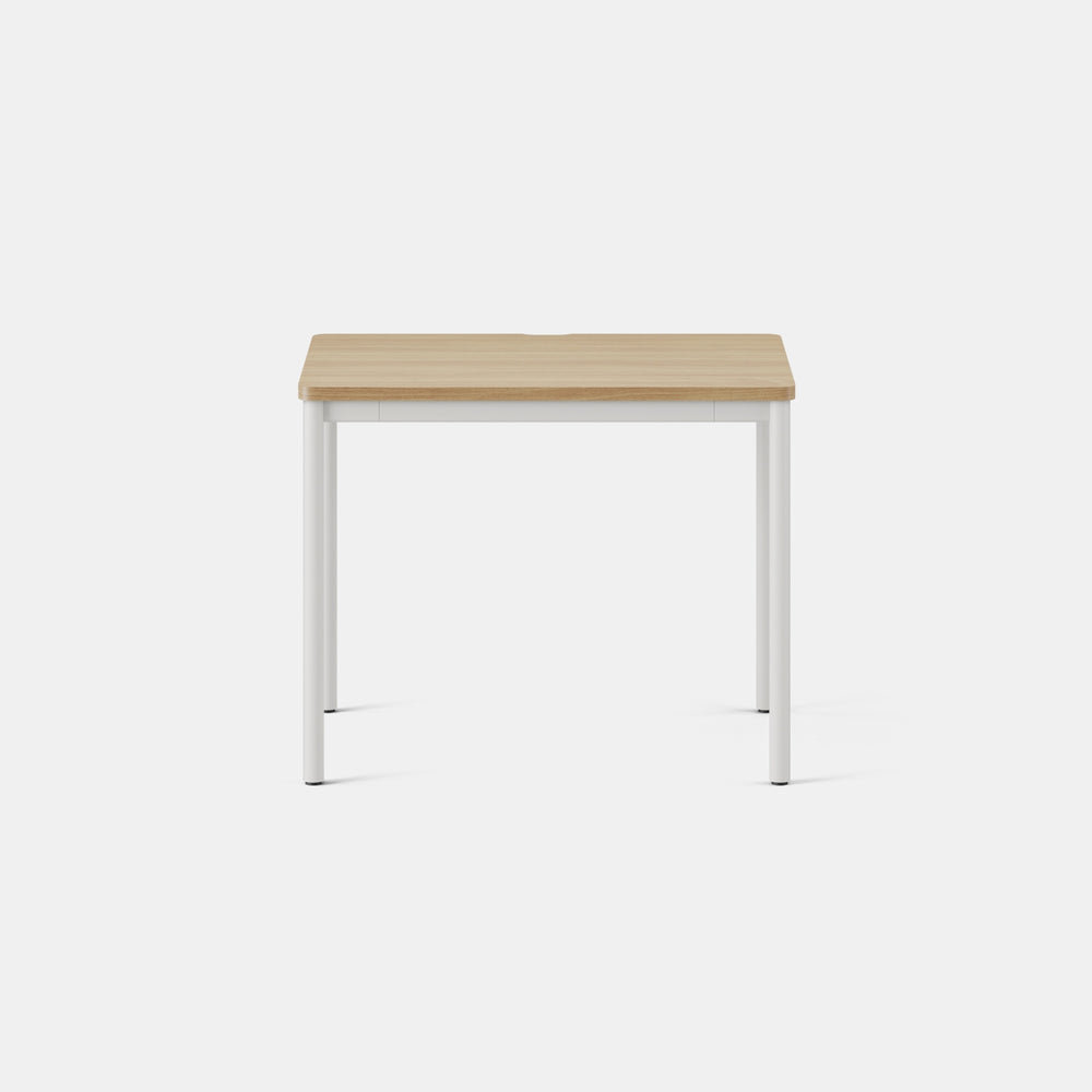 58" Writing Desk, Woodgrain, White, 28.5" H x 36" W x 24" D