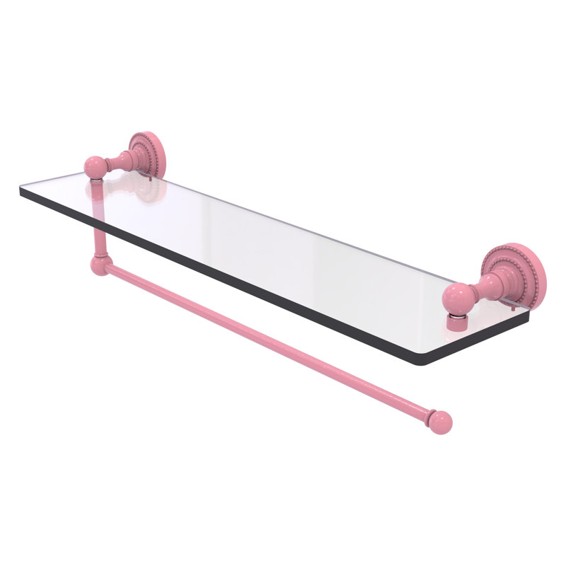Dottingham Floating Shelf, 5" H x 22" W x 5" D, Pink