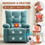 Fauteuil inclinable pivotant avec massage et chaleur pour les personnes âgées, canapé-lit simple ergonomique surdimensionné-1498584954